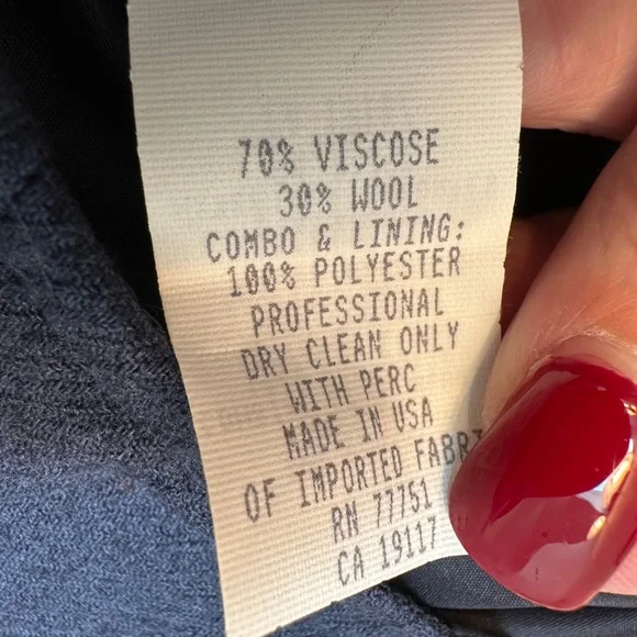 Vintage Betsey Johnson Retro Y2K 90’s Navy A-Line Layered Hem Skirt Size 6 - Picture 8 of 9